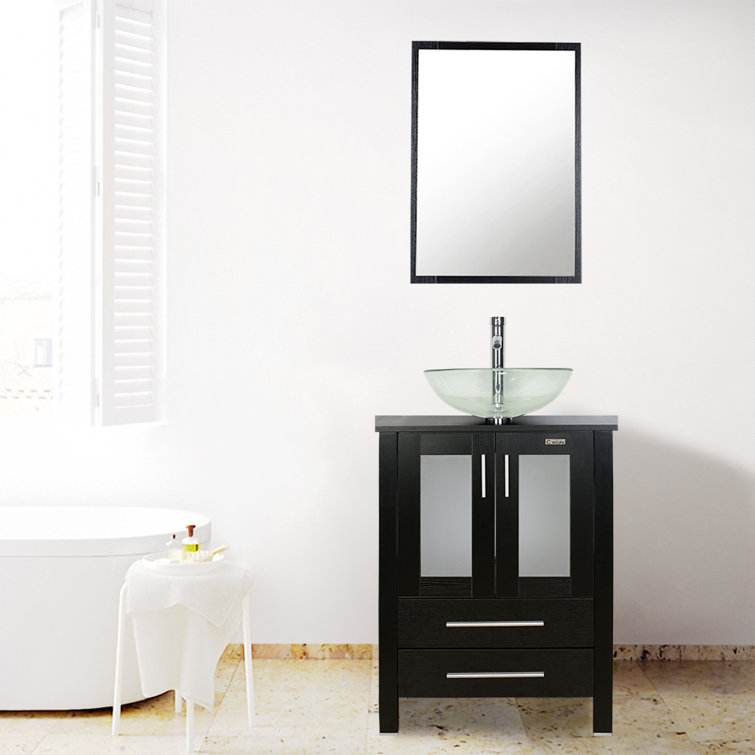 Orren Ellis Olivette 24'' Single Bathroom Vanity Set with Mirror & Reviews Wayfair
